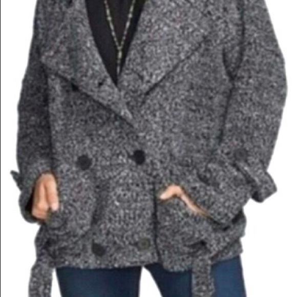 FREE PEOPLE Slouchy Knit Salt Pepper Jacket - Picture 4 of 12